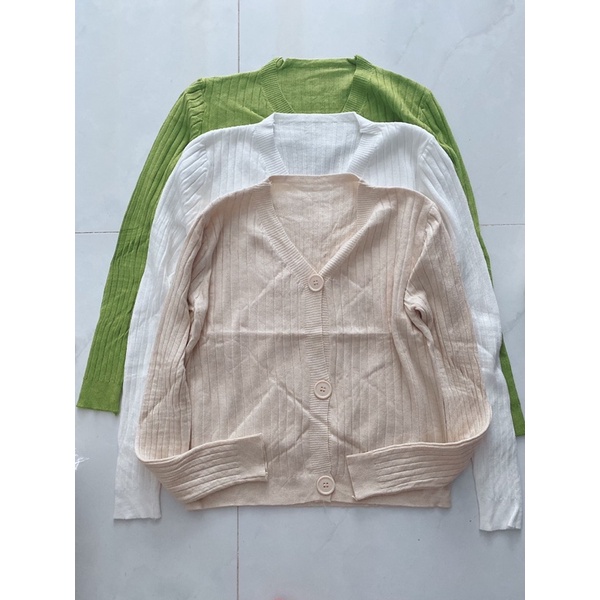 Áo khoác len gân nút gài (chất đẹp)