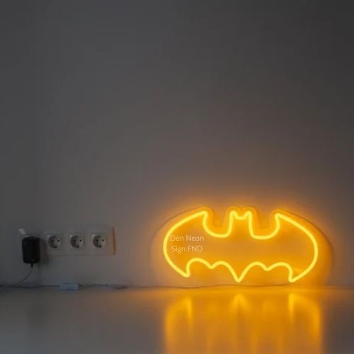 Đèn neon trang tri Led  Phòng Ngủ Tiktok Decor nhà Hình Batman