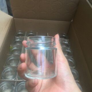 Hũ thuỷ tinh nắp thiếc 100ml làm sữa chua, bánh flan, chưng yến, đựng bột, mứt (màu nắp đen)