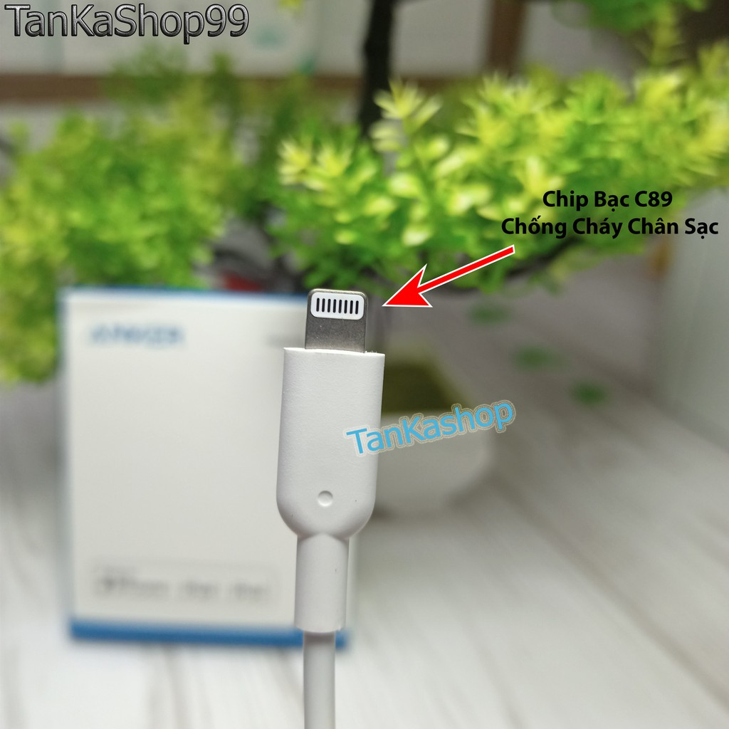 Combo Sạc Cho IP Anker 12W 2 cổng - A2620 + Cáp Lightning Chuẩn MFi