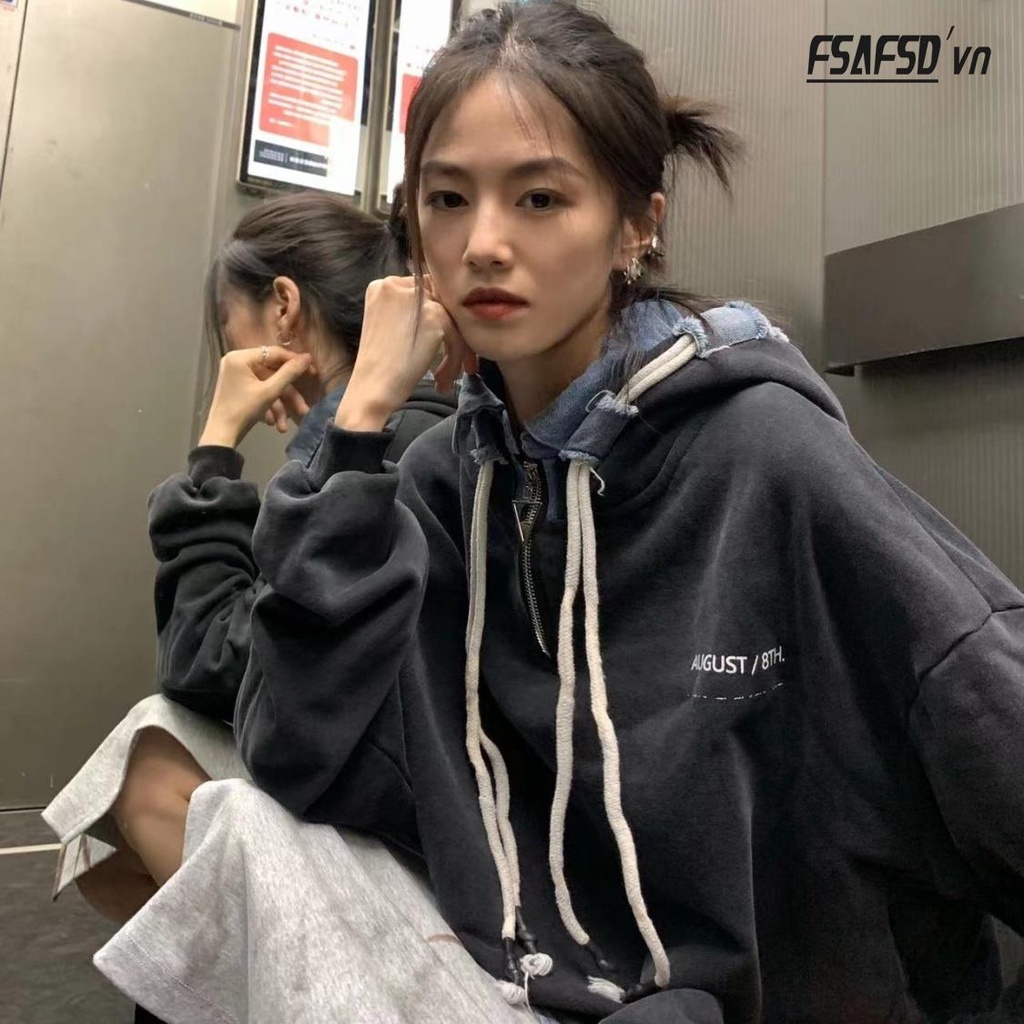 Áo Hoodie Form Rộng Thời Trang Năng Động Cho Nữ
