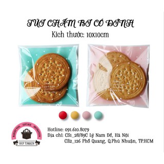 COMBO 50 TÚI ĐỰNG BÁNH COOKIE CHẤM BI