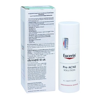 Kem Giúp Kiểm Soát Dầu, Giảm Mụn ProAcne Solution Mattifying Fluid - Eucerin 50ml