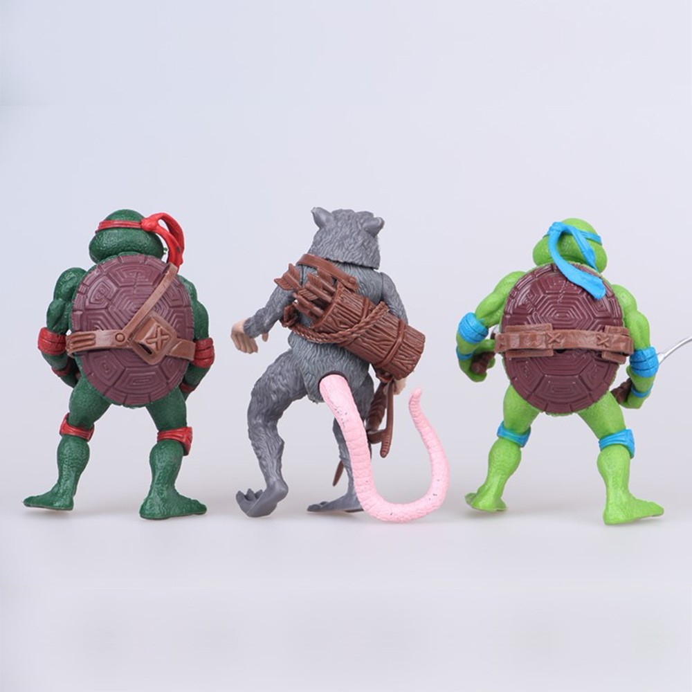 Bộ 06 đồ chơi mô hình Ninja Rùa TMNT cao 12cm PB2014 bằng nhựa đặc có khớp cử động linh hoạt - New4all Ninja Turtle Toys