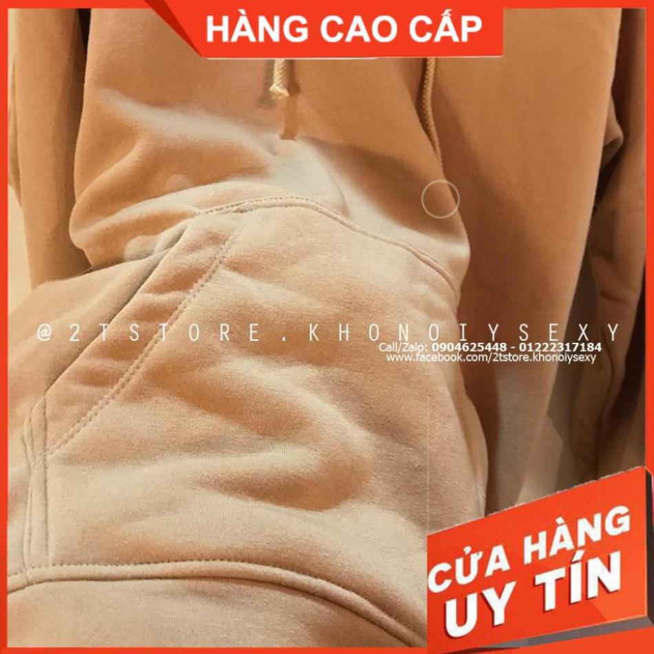 ÁO NỈ BÔNG CÓ NÓN HOODIE TRƠN TÚI TRƯỚC UNISEX (HÀNG CAO CẤP - SIÊU SALE)