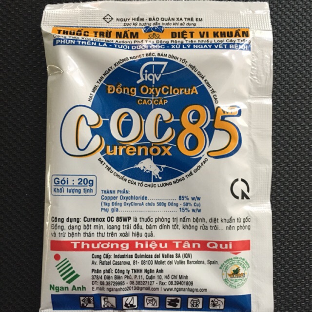 THUỐC PHÒNG TRỪ NẤM COC85 (CORENOX OC) CÂY KIỂNG, HOA, CÂY TRỒNG