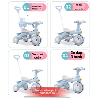 XE ĐẨY EM BÉ 4IN 1 CAO CẤP