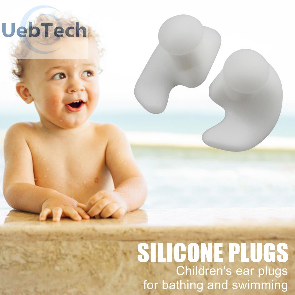 1 Cặp Nút Bịt Tai Bằng Silicone Chống Thấm Nước Nhỏ Gọn Tiện Dụng Khi Đi Bơi