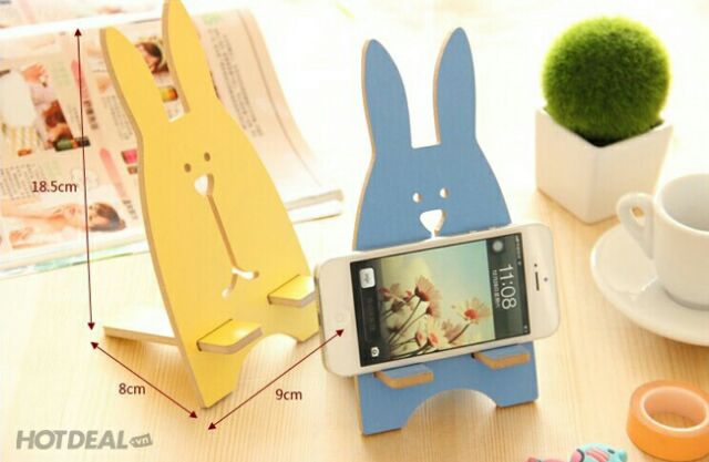 giá đỡ điện thoại, iPad hình con thỏ dễ thương