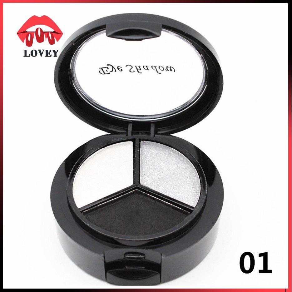 [Hàng mới về] Set bảng phấn mắt 3 màu kèm cọ và gương trang điểm nổi bật trẻ trung dành cho nữ | BigBuy360 - bigbuy360.vn