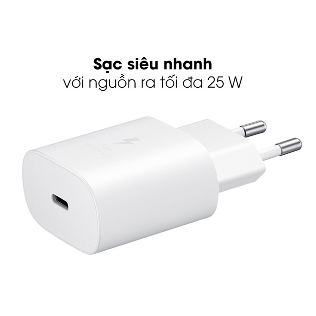 Sạc Nhanh Samsung 25W Type C PD 25W Cho Note 10 Note 20 A71 A70 A80 A90 S21 S20 S20+ S20 Ultra Chính Hãng NAHU