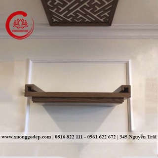 Bàn thờ treo tường đơn giản màu óc chó nâu