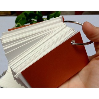 Sĩ 10 xấp flashcard trắng góc vuông