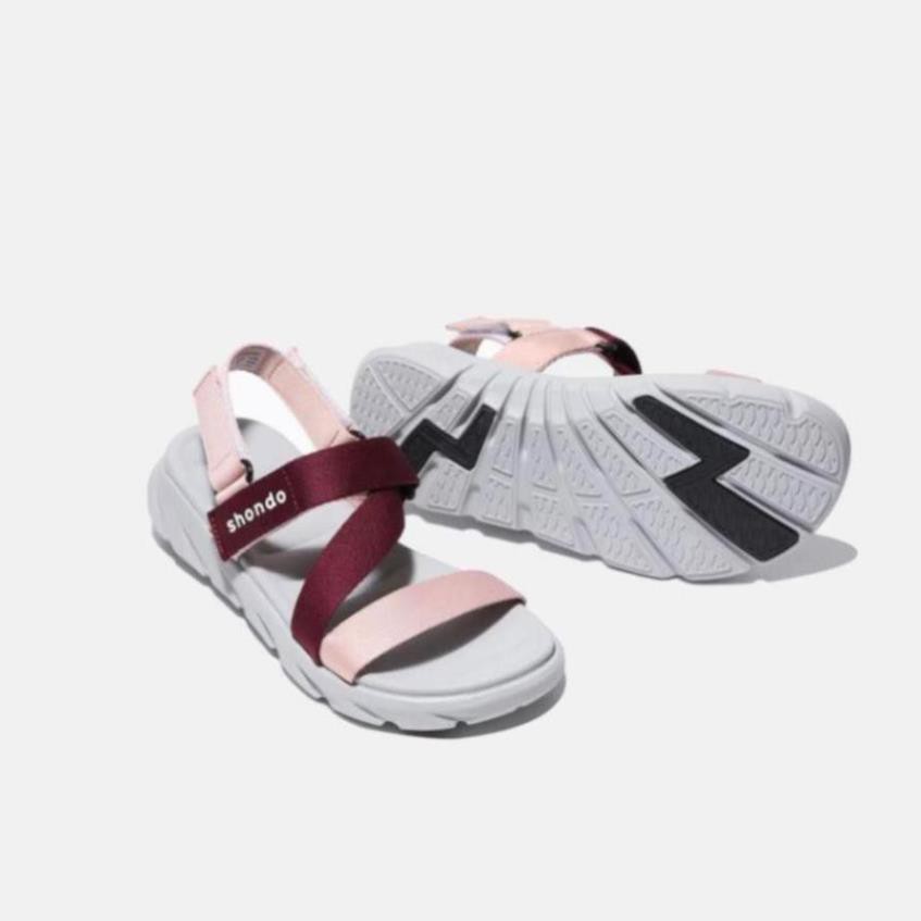 [Sale 3/3]Giày Sandal Shondo F6 Sport đế xám ombre đỏ đô F6S2162 P09 ^ .