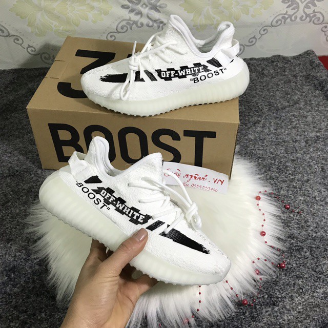 GIÀY 350 V2 OFF WHITE TRẮNG CHỮ ĐEN | BigBuy360 - bigbuy360.vn