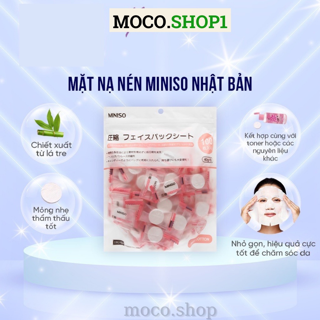 Mặt Nạ Giấy Nén Miniso Nhật Bản 1 viên