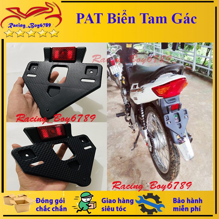 Bát biển tam giác xe máy (pát , pass bảng số)