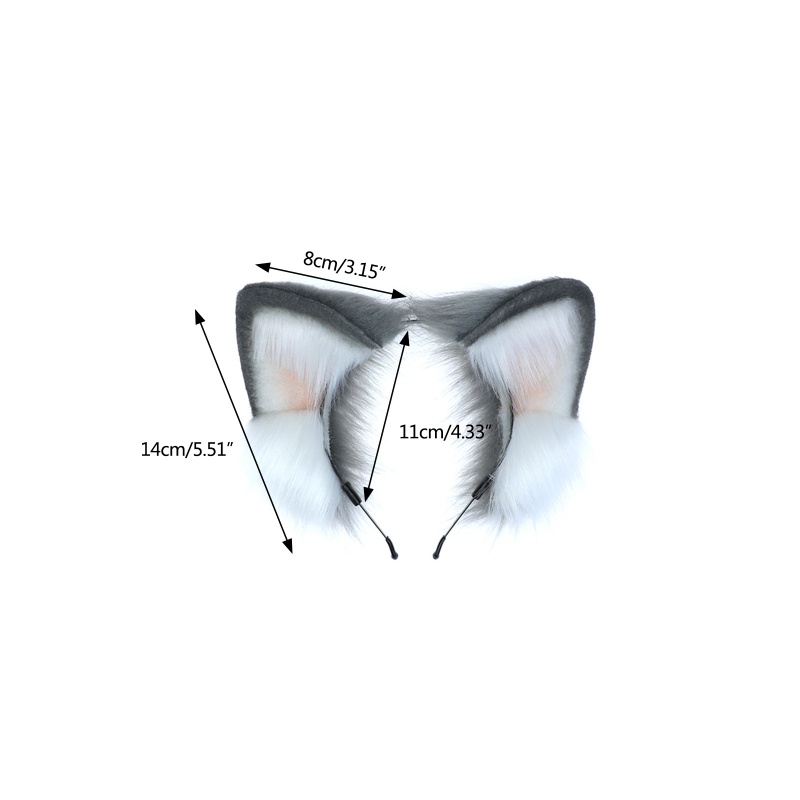 Băng Đô Tai Mèo Lông Xù Thủ Công Phong Cách Lolita Đáng Yêu