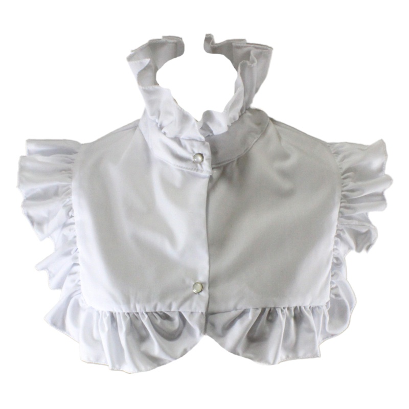 Cổ Áo Cao Giả Nhún Bèo Màu Sắc Trơn Phong Cách Vintage Dành Cho Nữ