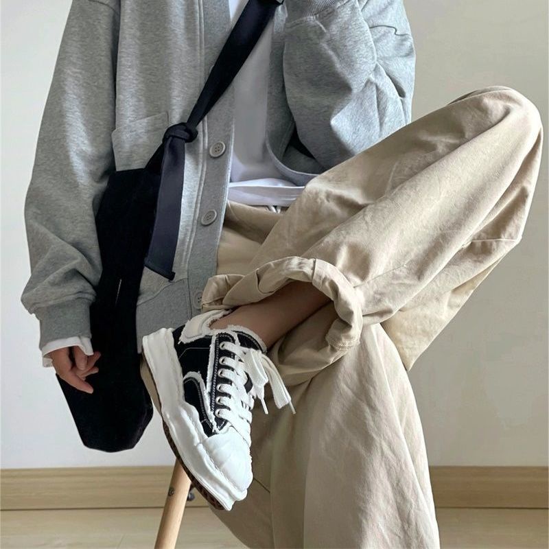Quần Dài Ống Rộng Màu Sắc retro Phong Cách Nhật Bản Cho Nam