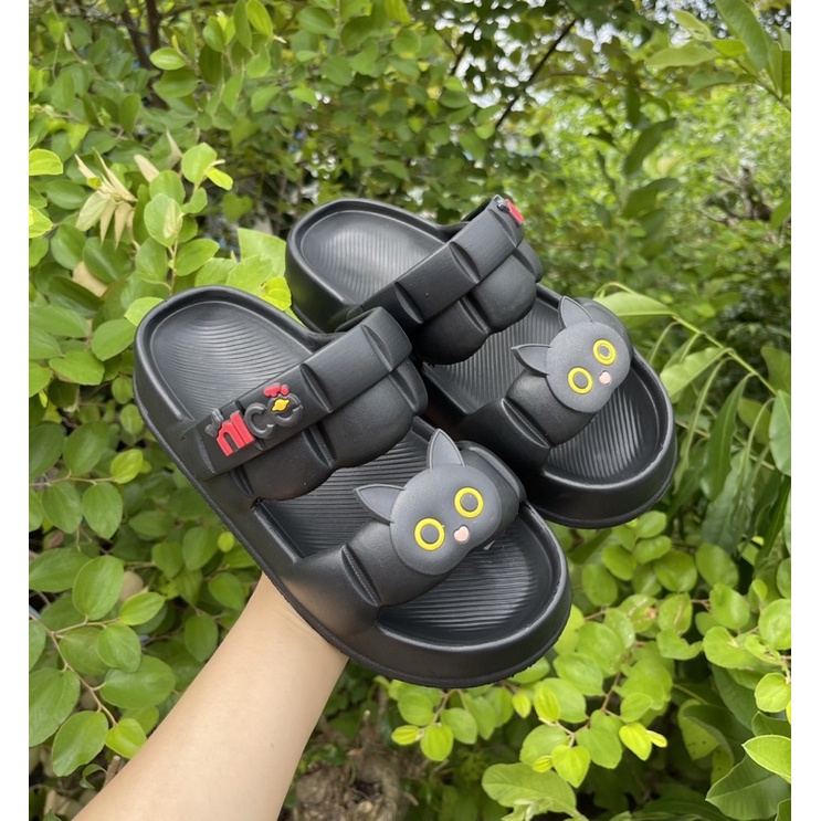 Dép Nữ, Dép Sandal quai hậu nhựa nhún tặng kèm sticker siêu đepn