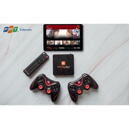 FPT PLAY BOX PLUS 2019  KÈM ĐIỀU KHIỂN GIỌNG NÓI, DẦU TIVI BOX, BIẾN TIVI THƯỜNG THÀNH TIVI THONG MINH