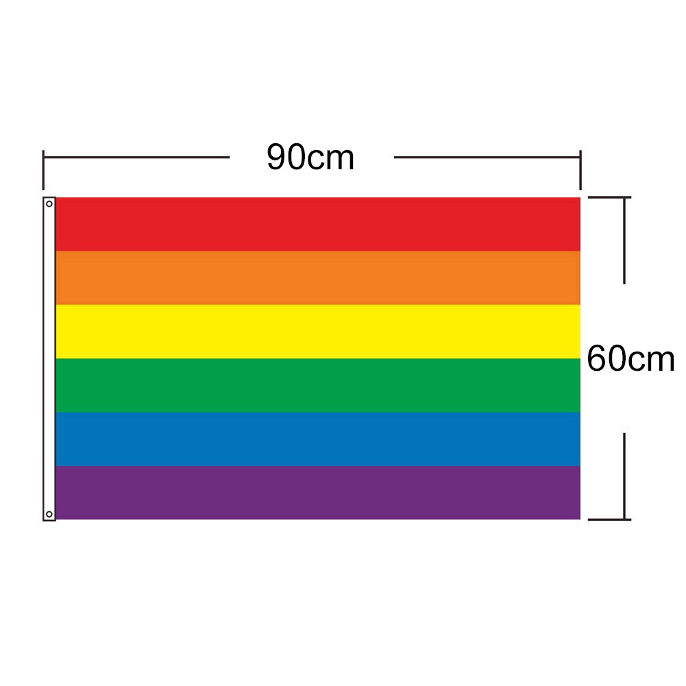 Lá cờ LGBT màu cầu vồng 60x90cm