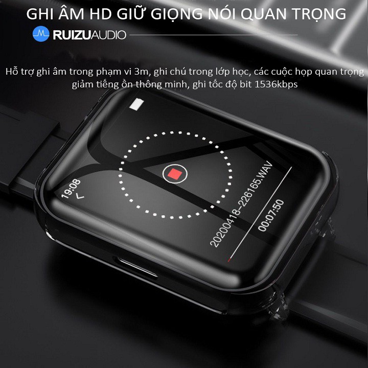 Máy Nghe Nhạc Smart Watch MP3 Màn Hình Cảm Ứng Bluetooth Ruizu M8 Bộ Nhớ Trong 8GB