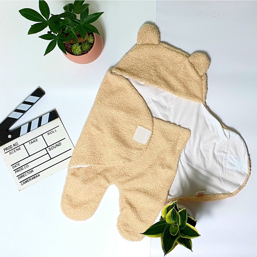 Ủ gấu long có chân,chăn quấn ủ kén cho bé sơ sinh