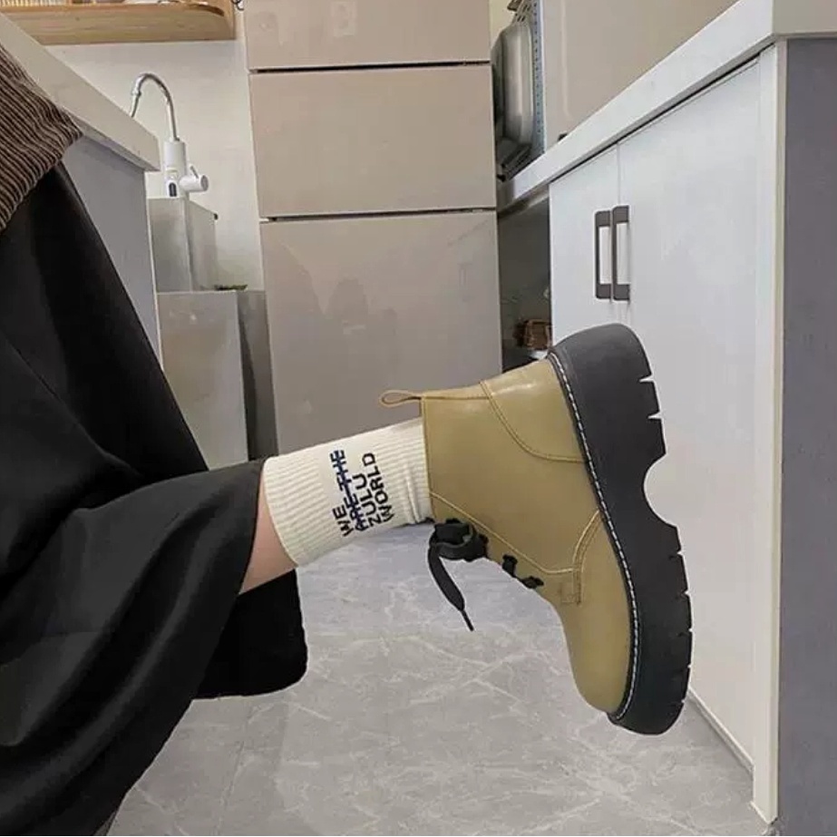 Bốt da nữ Ulzzang Style - ZB-UL032 cao cấp