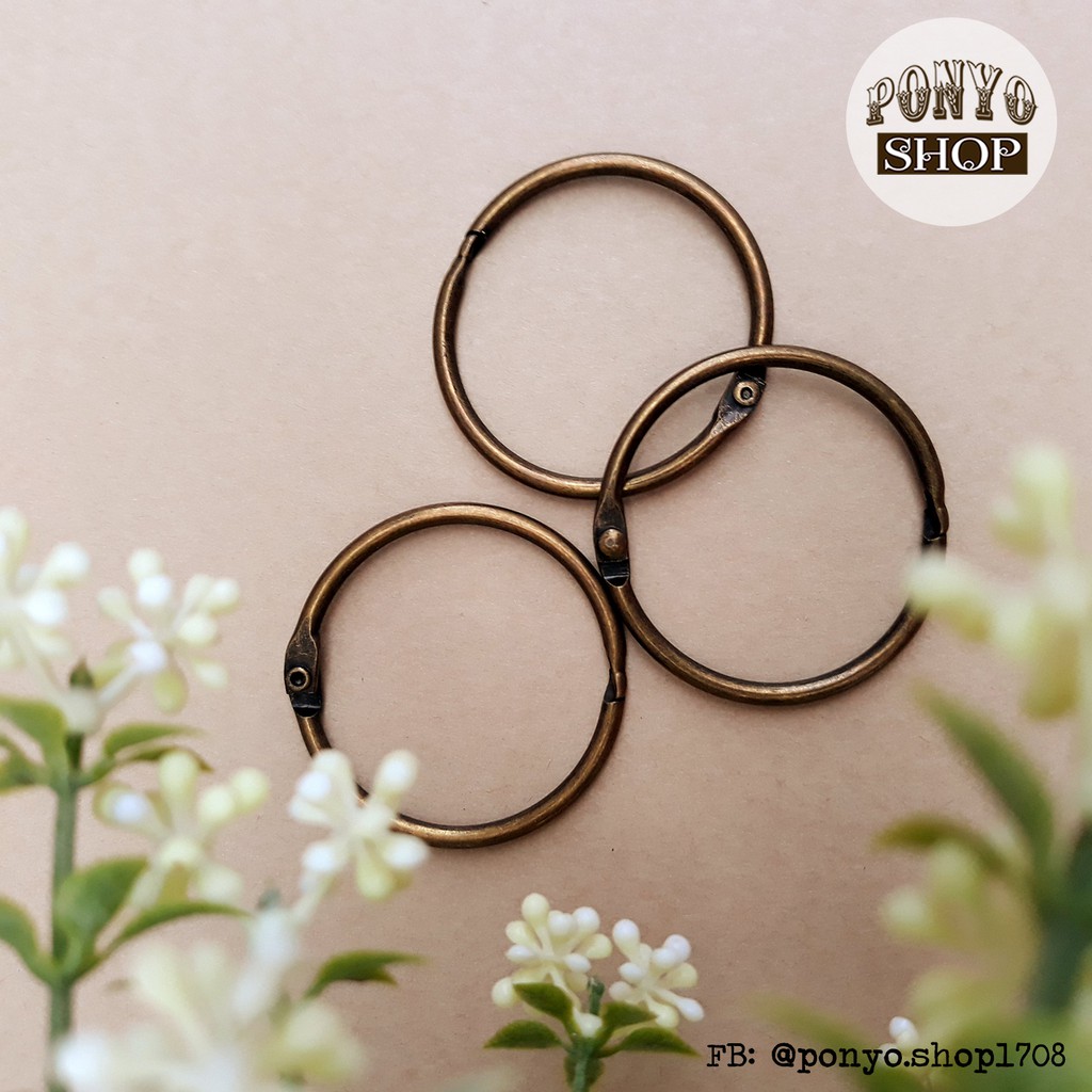 Gáy còng kim loại màu đồng gắn Scrapbook