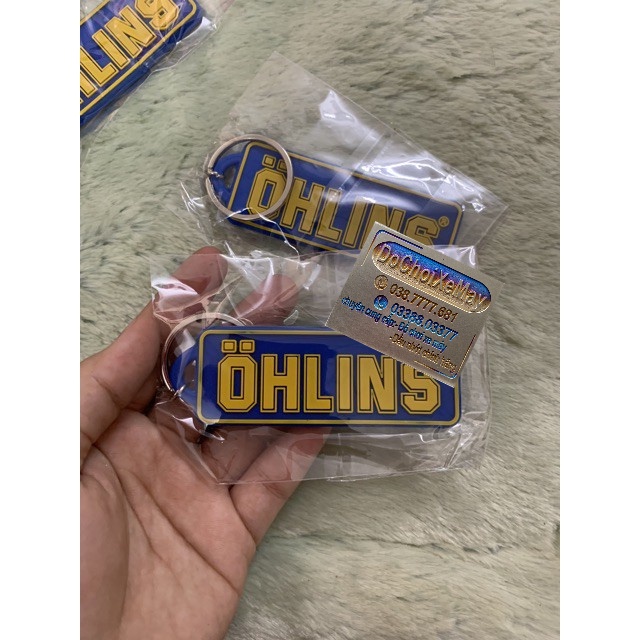 Móc khoá chữ Ohlins cao su Silicon siêu đẹp (chữ 2 mặt) . DoChoiXeMay