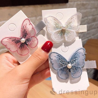 Dre-nữ Bướm Thêu Bobby Pin Kẹp Tóc Mũ Phụ Kiện Tóc
