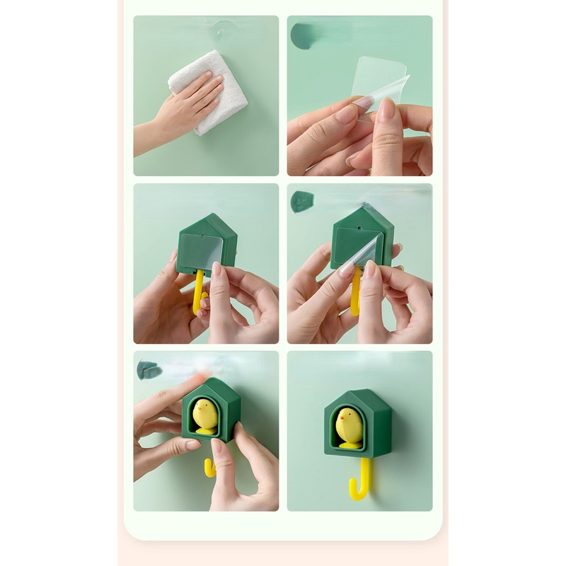 Móc Treo Khăn Tắm Gắn Tường Hình Chú Chim Độc Đáo Tiện Dụng