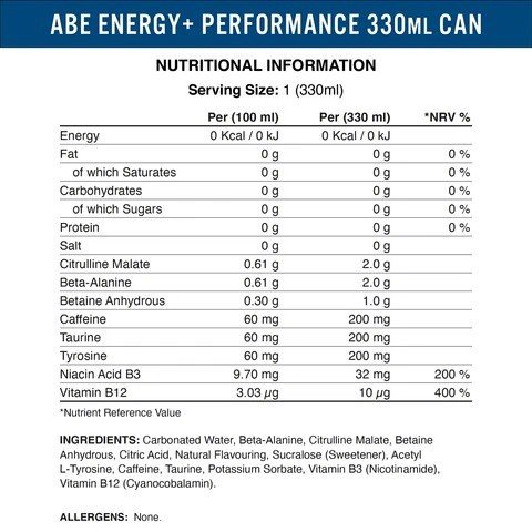 Applied Nutrition ABE 330ML 24 Lon Pre Workout