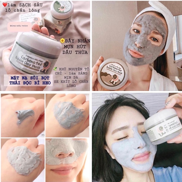 Mặt Nạ Thải Độc, Khử Chì Bì Heo Carbonated Bubble Clay Mask