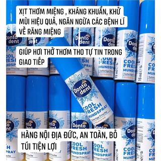 Xịt Thơm Miệng Dontodent Cool Fresh 15ml