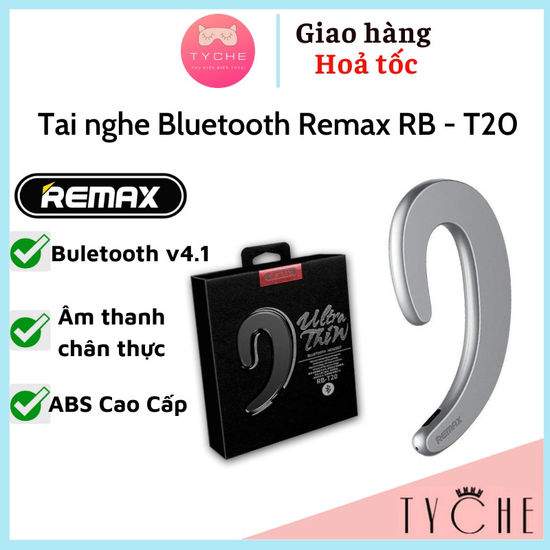 Tai nghe Bluetooth Remax RB - T20 - Siêu Dẹt, Siêu Gọn, Thời Trang Và Pin Trâu