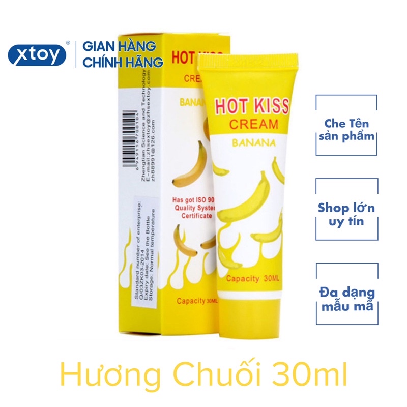 Gel bôi trơn Hot Kiss 30ml Hương Chuối
