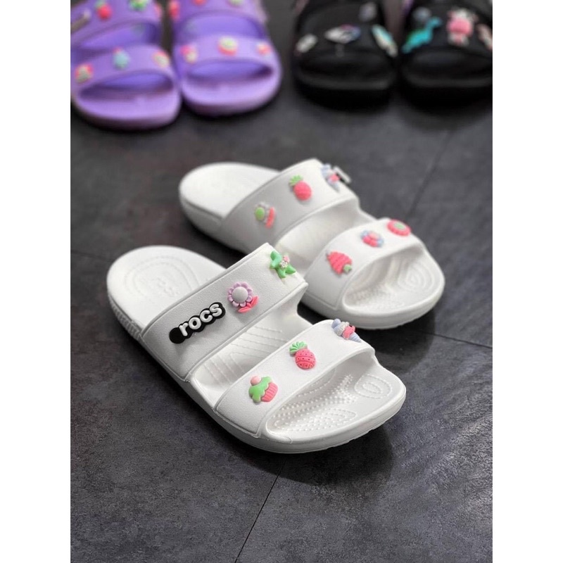 Dép quai ngang cross nam nữ, dép hai quai cross