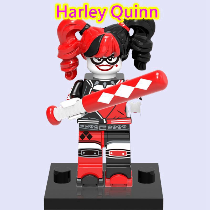 Compatible With Lego Marvel Minifigures DC Movie Spiderman Harley Quinn Baby Education Building Blocks Toys For Children