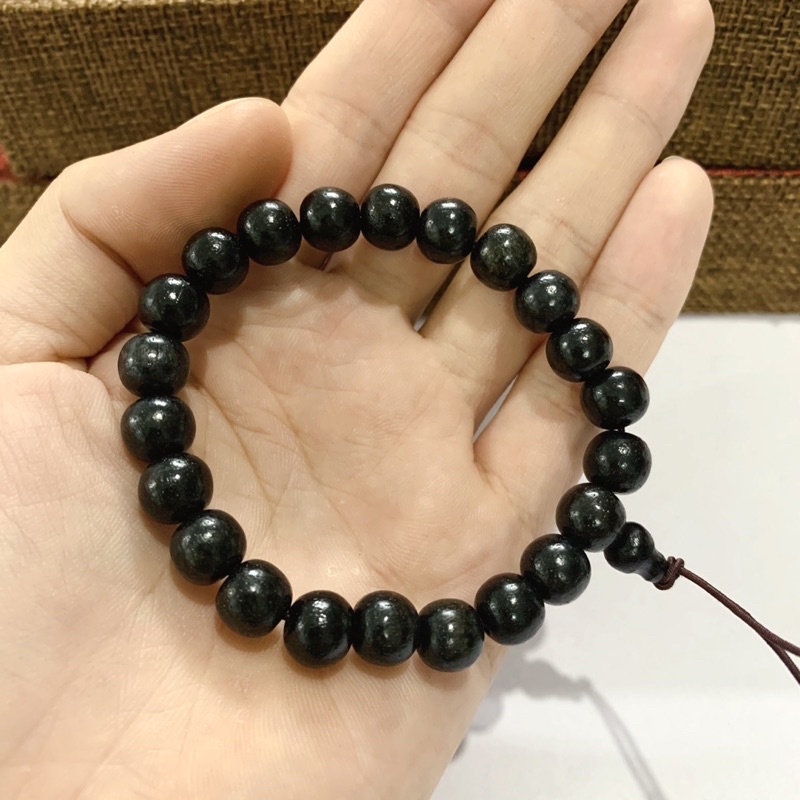 Vòng tay phong thủy gỗ hương nam nữ siêu rẻ hạt tròn may mắn bình an tài lộc