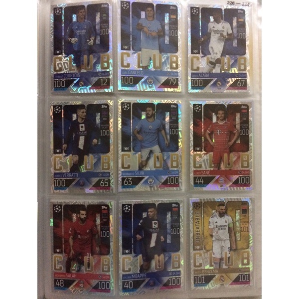 Set thẻ cầu thủ Match Attax 22/23