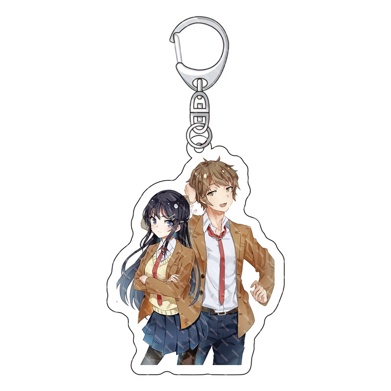 Móc Khóa Nhựa Acrylic Họa Tiết Anime Sakurajima Mai Phù Hợp Làm Quà Tặng