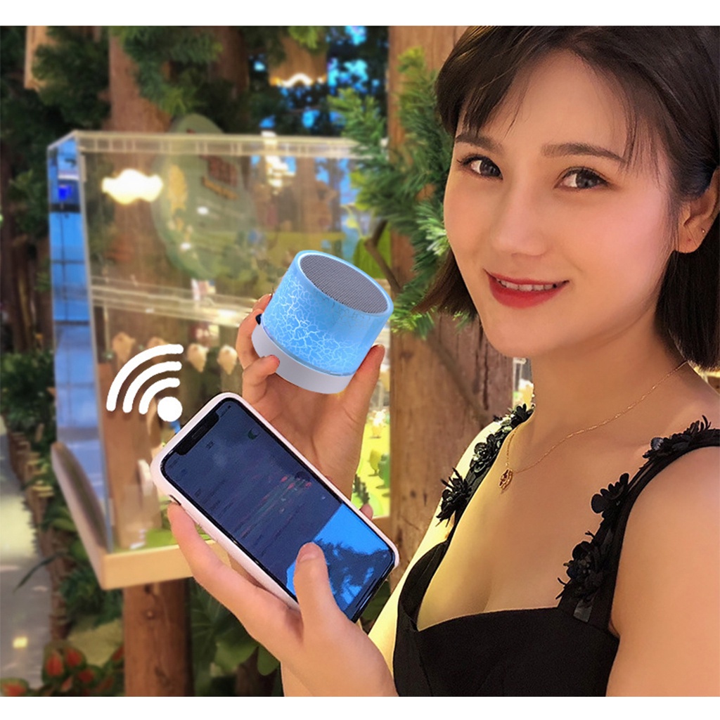 Loa bluetooth mini không dây MINPRO nghe nhạc, cắm usb thẻ nhớ đa năng có đèn led chính hãng
