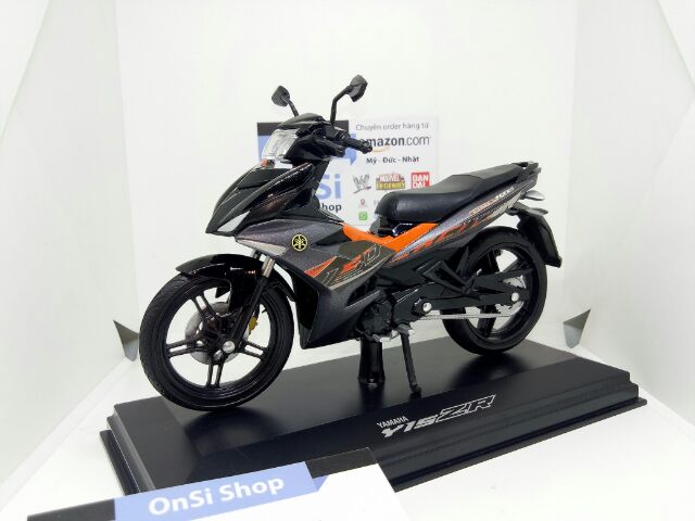 Mô hình xe moto YAMAHA EXCITER 150cc ( Y15ZR ) tỉ lệ 1/12 ( Xám - Đen - Cam)