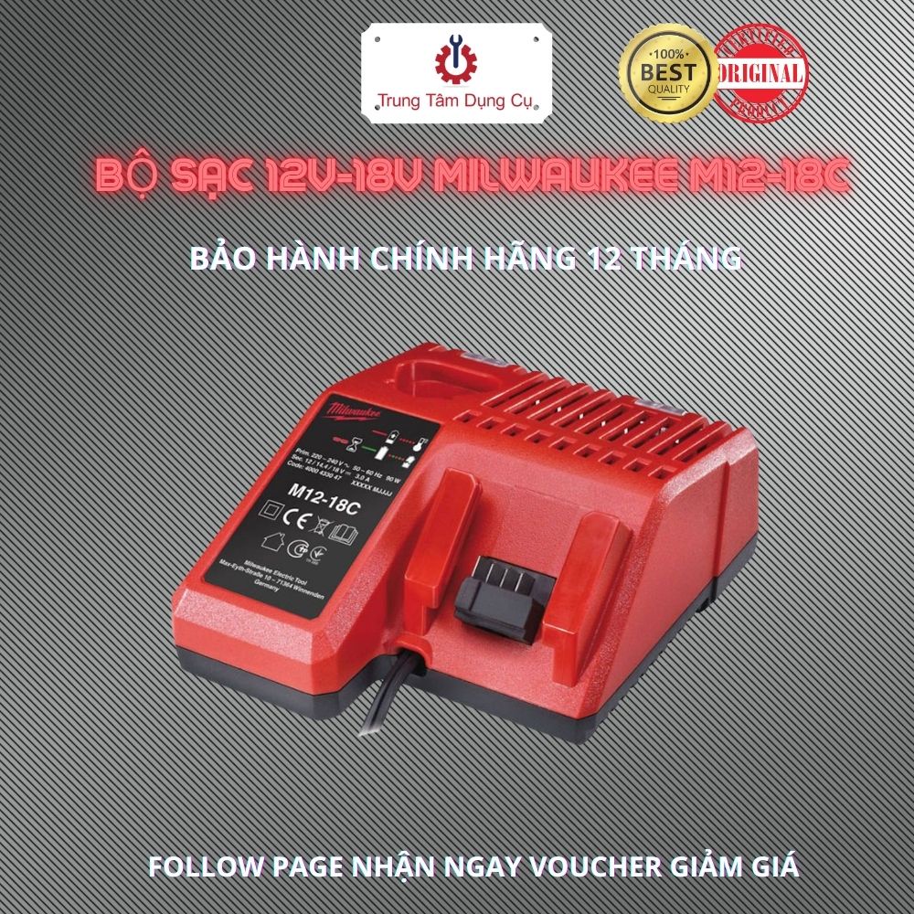 Bộ Sạc 12V-18V Milwaukee M12-18C