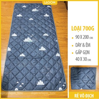 [Mã LIFEBKA5 giảm 10% tối đa 1 Triệu đơn 500k] Đệm Văn Phòng Gấp Gọn Cotton Trần Bông Cao Cấp 0,9x2m [Ảnh Thật]