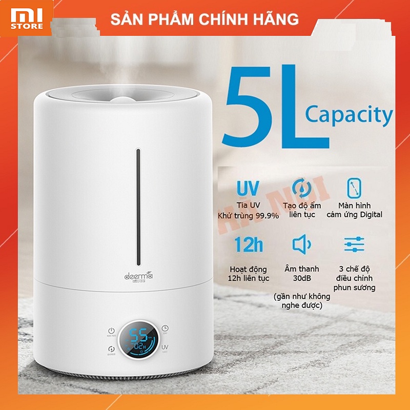 Máy phun sương tạo độ ẩm Xiaomi Deerma F628s dung tích 5 lít - Chính hãng dùng được tinh dầu