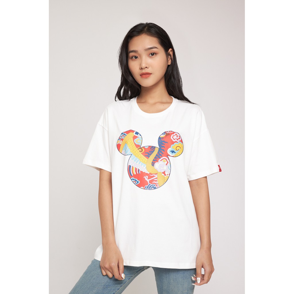 Áo Thun BOO Nam Nữ Oversize Dáng Rộng 100% Cotton Cao Cấp in hình Mickey Hoạ Tiết
